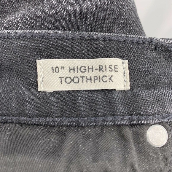 J‎ Crew Black 10” High Rise Toothpick Skinny 24 - Picture 5 of 6